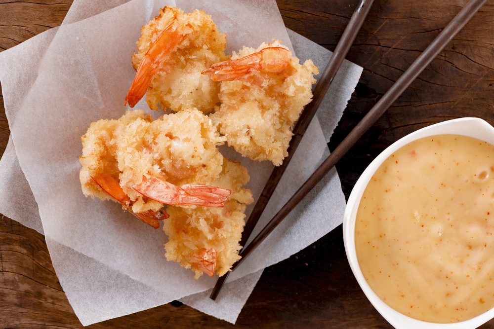 Bang Bang Sauce: All About This Popular Restaurant Condiment 6 Bang bang sauce and tempura shrimp.