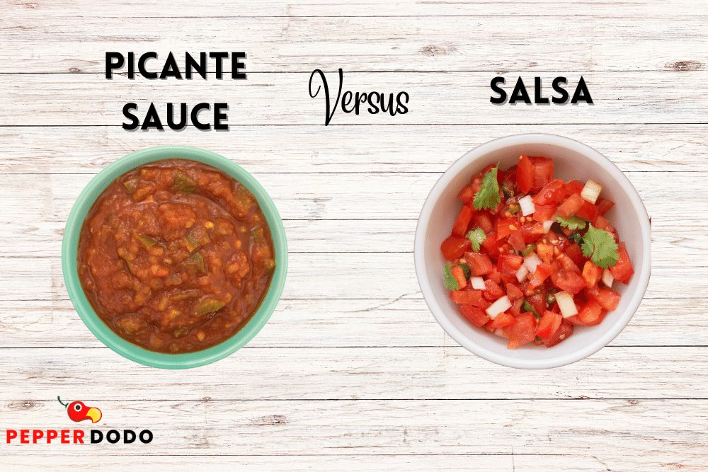 Picante sauce versus salsa. 